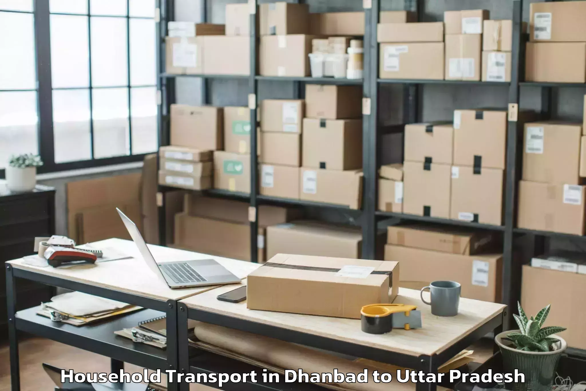 Dhanbad to Ikauna Household Transport Booking